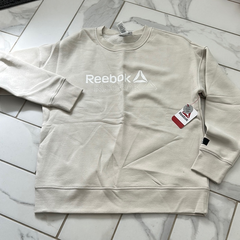 Reebok Cream Crewneck Sweater Classic Design